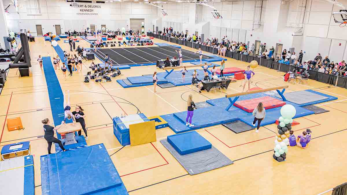 Girls Doing Gymnastics