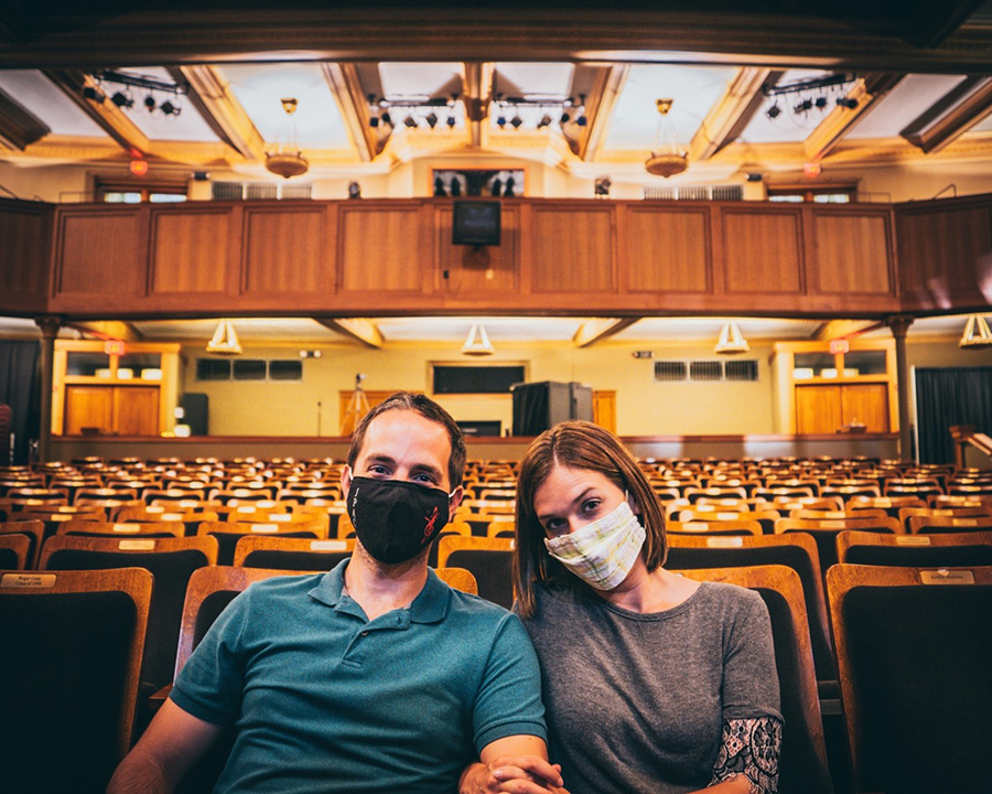 Couple With Masks