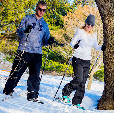 Couple Skiing