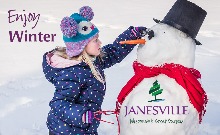 Little Girl With Snowman