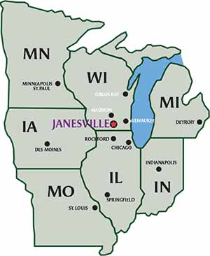 Map of Wisconsin